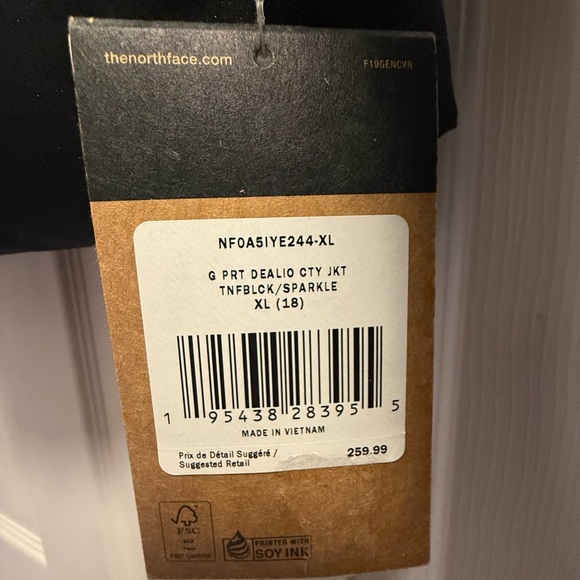 Black Puffer Jacket with Faux Fur Hood Trim - Picture 6 of 7